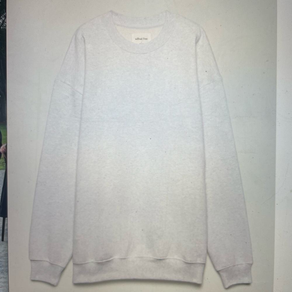 wilfred free fleece oversized crew sweatshirt